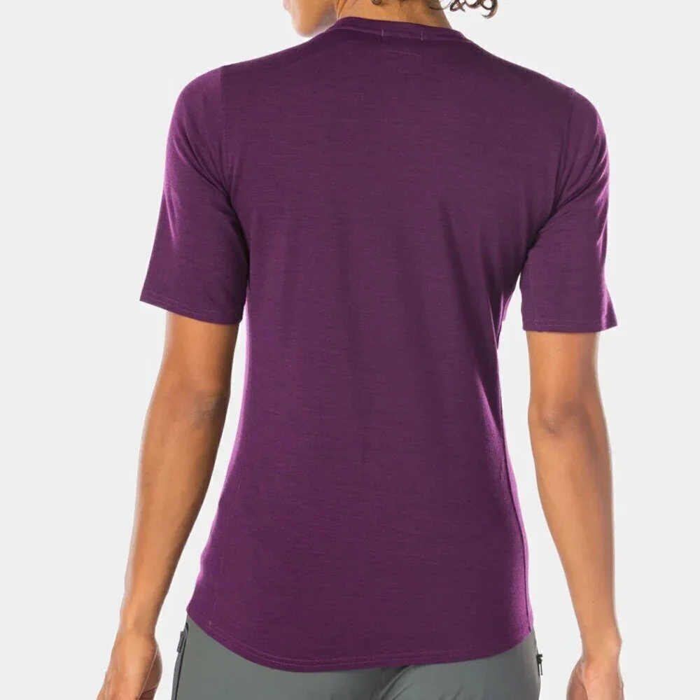 Bontrager Adventure Wool Blend Henley Top Purple Cycling Hiking Women's Size L - Picture 9 of 9